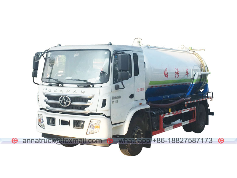 Camión chino de succión por vacío de aguas residuales IVECO de 10000 litros1