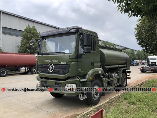  Shacman 10.000 litros militar Utilice un camión de reabastecimiento con dos dispensadores