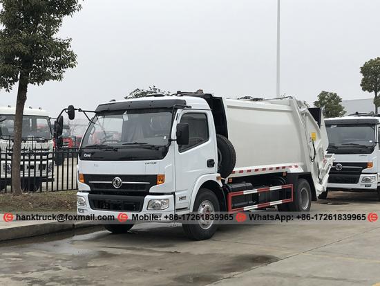  Dongfeng Cummins Motor 8 CBM camión bin de basura