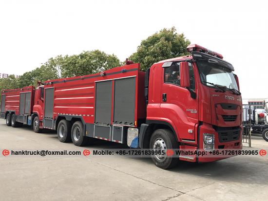  Isuzu Giga espuma & Motor de camión de rescate de brigada de fuego de polvo seco