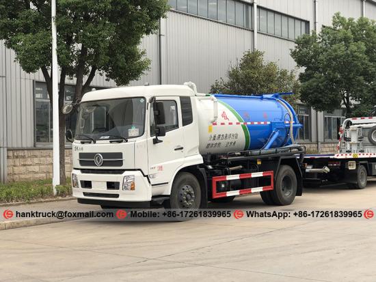  Dongfeng Camión cisterna de aguas residuales de 10,000 litros con sihi bomba