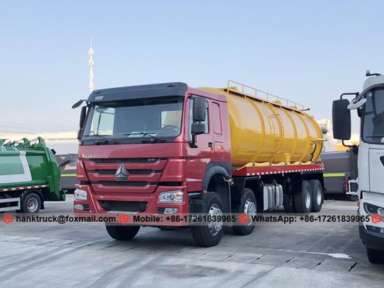 SINOTRUK HOWO Camión de extracción de lodos de 25.000 litros
