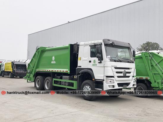 SINOTRUK HOWO 16-18 CBM Camión de recolección de desechos y desperdicios sólidos