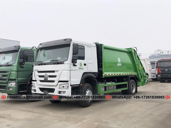 SINOTRUK Camión compactador de residuos comunitarios de 12 metros cúbicos, RHD opcional