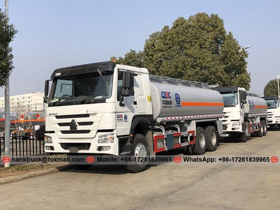  Sinotruk Camión de combustible de 20,000 litros con tanque de acero inoxidable para la central eléctrica