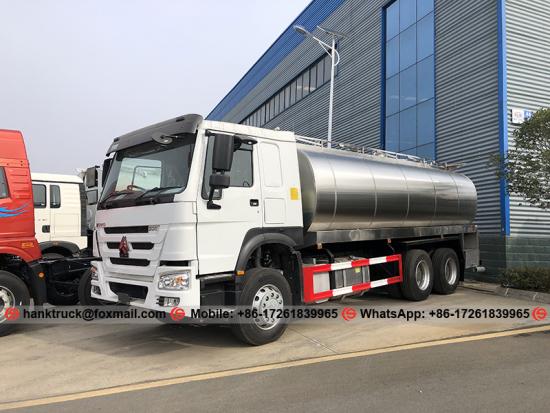 camión de transporte de leche RHD SINOTRUK HOWO 15,000 litros
