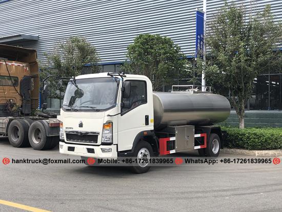 camión de transporte de leche SINOTRUK HOWO 5,000 litros