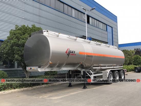Remolque cisterna de combustible diésel de 43,000 litros de aleación de aluminio con 6 compartimentos
