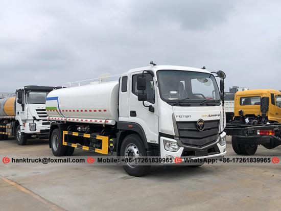  FOTON Camión de tanques de transporte de agua de 10.000 litros.