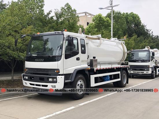 Camión de succión al vacío ISUZU de 10.000 litros con bomba Italia MORO