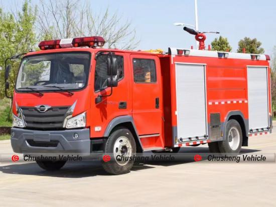 Camión de bomberos de espuma con tanque de agua de 6.000 litros