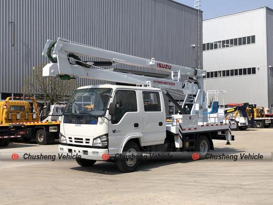  Isuzu ELF 12-16 Camión de trabajo aéreo alto con medidor con 120hp motor