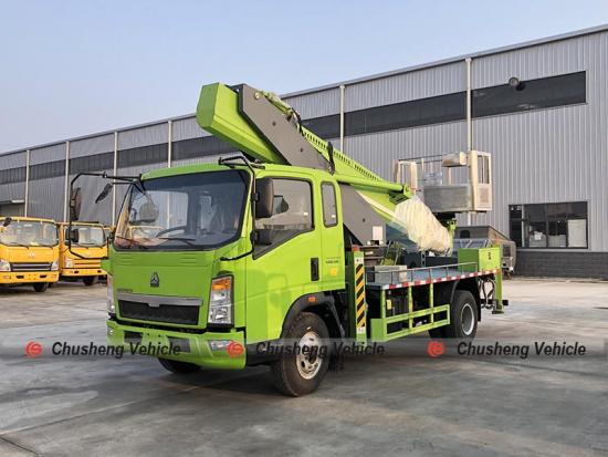 SINOTRUK HOWO Camión con plataforma aérea con pluma telescópica de 30 metros