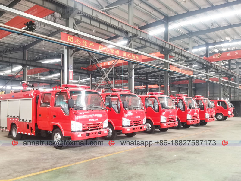 6 unidades de camiones de extinción de incendios ISUZU a Asia
