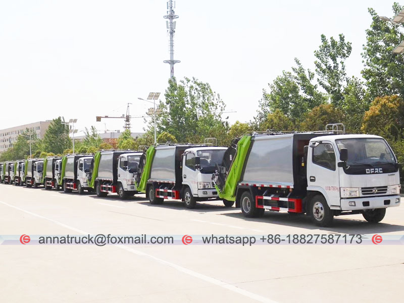 A África --- Camión de basura compactador Dongfeng de 12 unidades
