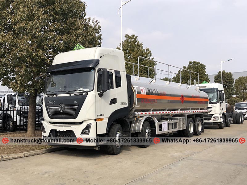 DONGFENG KL 8x4 25,000 litros camión cisterna de combustible de aleación de aluminio
