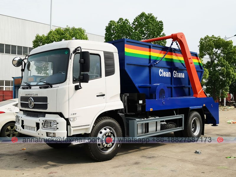 Camión de basura con cargador volquete de 100 unidades a Ghana
