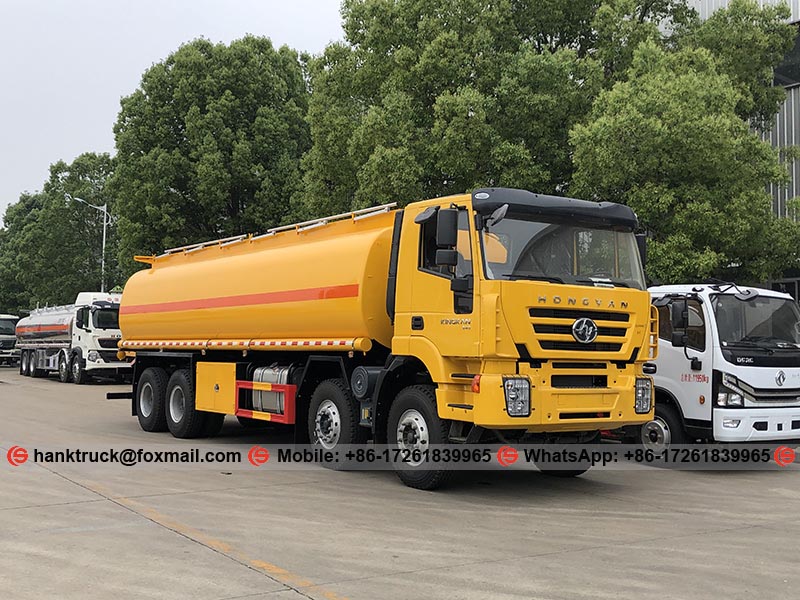 HONGYAN 12 ruedas 30 , 000 litros camión cisterna de combustible con motor IVECO
