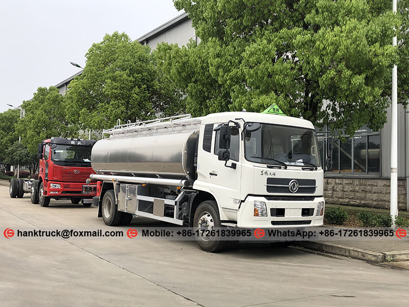 DONGFENG Camión cisterna de combustible de aleación de aluminio de 15,000 litros